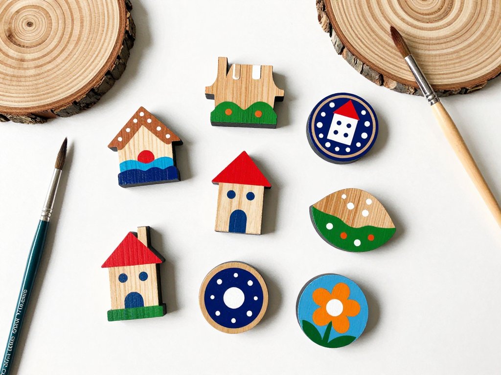 DIY Mini Wooden Magnets: Dollar Store Craft for Kids
