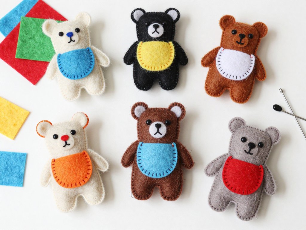 Felt Mini Bear Pocket Pals: An Easy No-Sew Craft