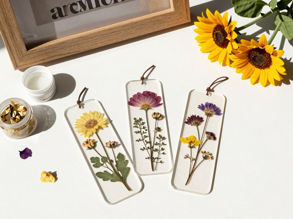 Pressed Flower Resin Bookmarks: Preserve Spring Blooms