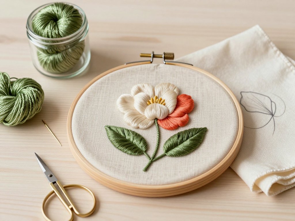Brazilian Embroidery: Dimensional Rayon Flowers