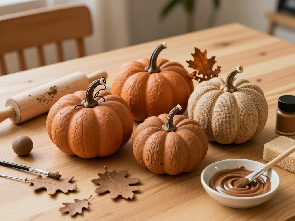 DIY Clay Halloween Decor: Ceramic Pumpkins