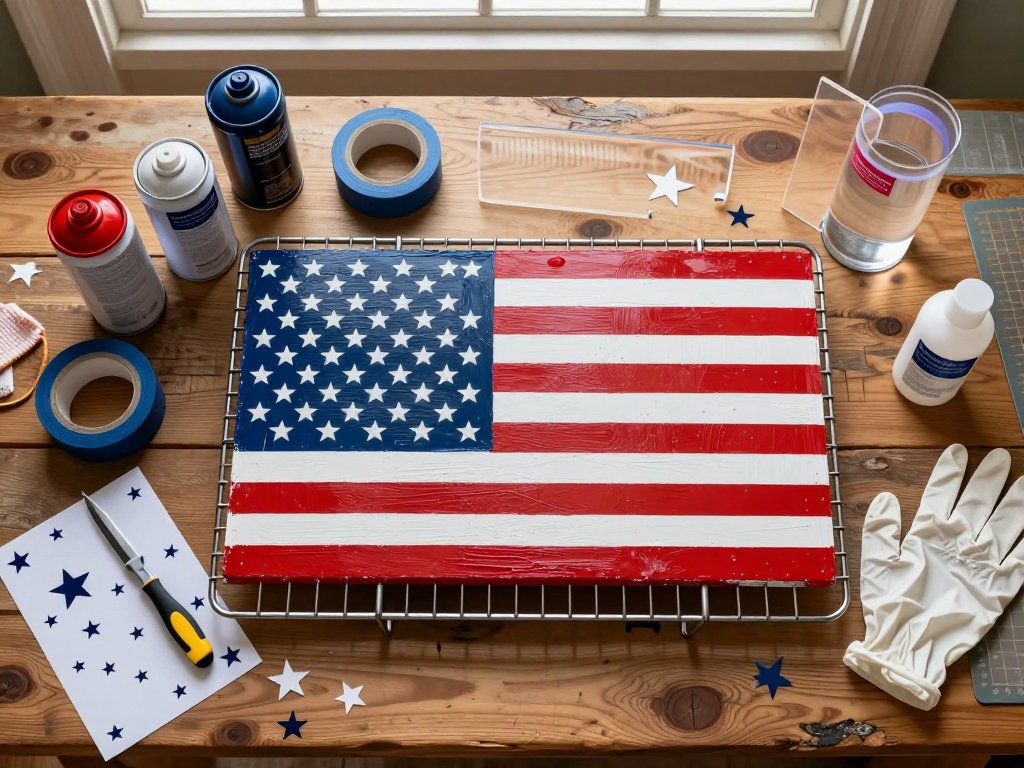 Turn a Cooling Rack Into a July 4th Flag in One Hour