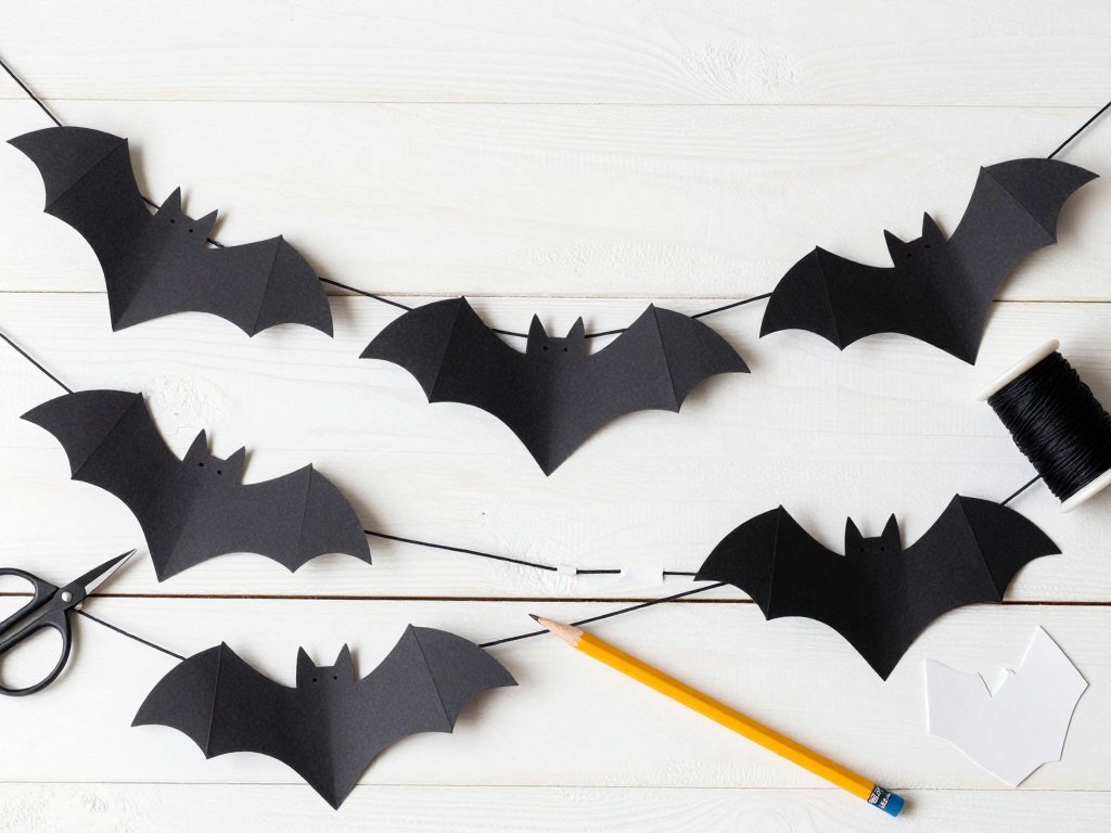 DIY Halloween Bats: Paper Garland for Beginners