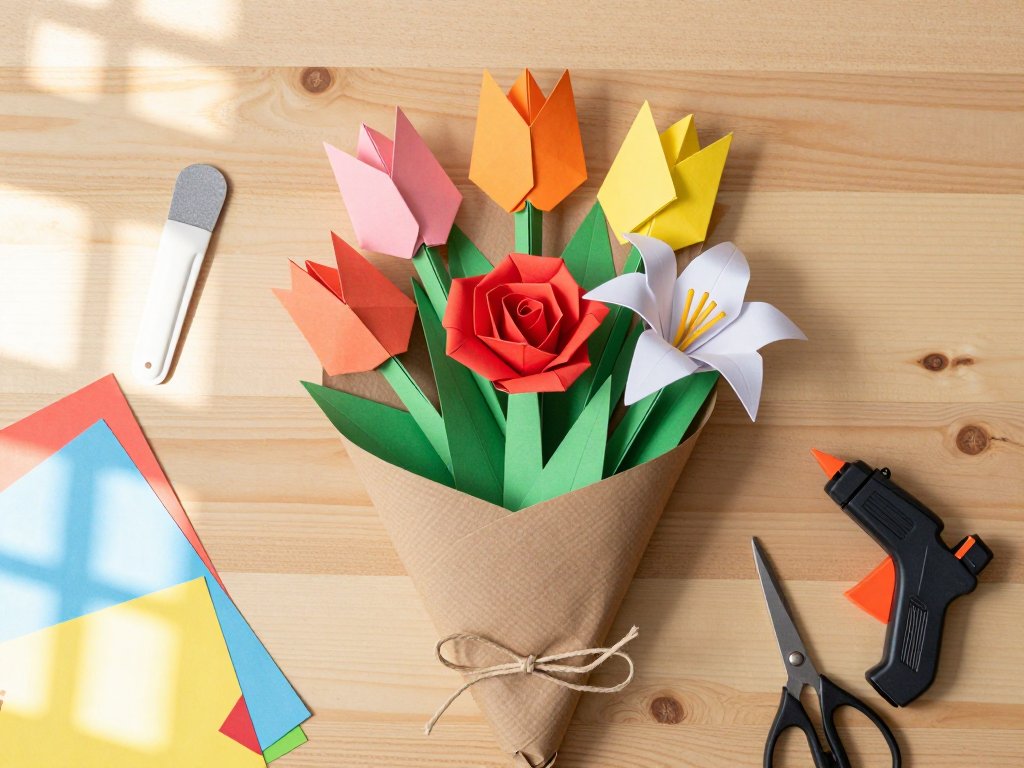 DIY Origami Paper Flower Bouquets: Beautiful Blooms
