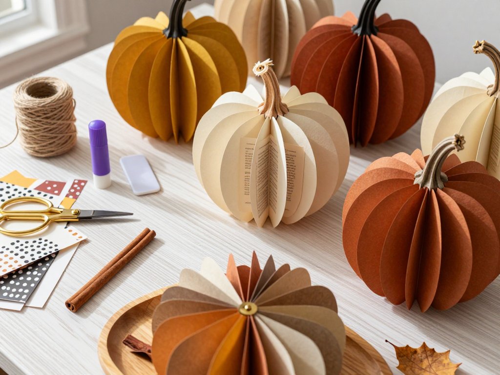 DIY Paper Pumpkins: Fall Paper Decor Ideas