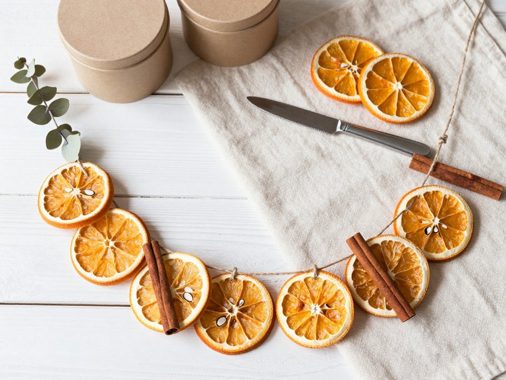 Dried Orange Garland: Citrus Slices for Fall Decor