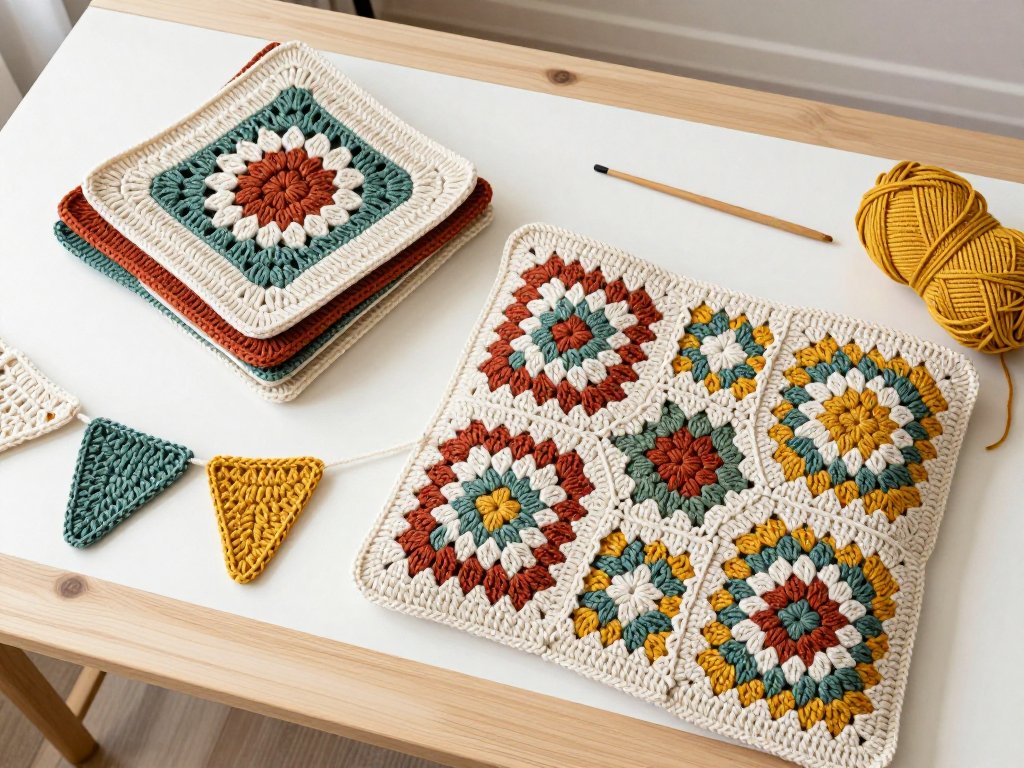Granny Square Decor: Modern Crochet Projects