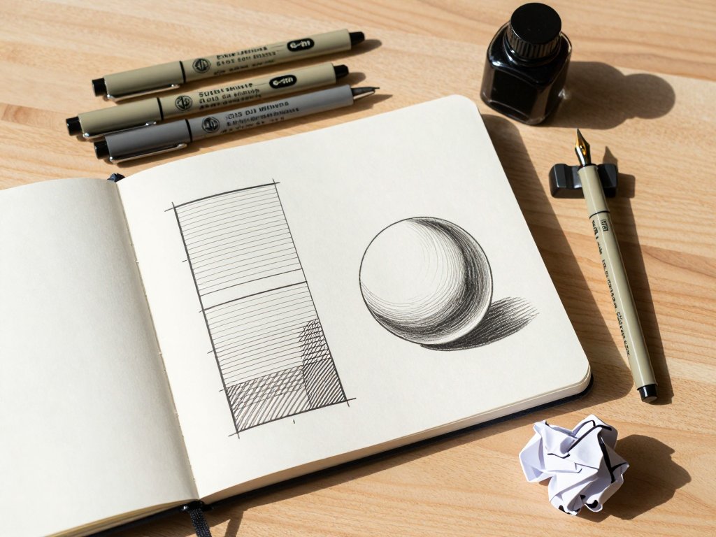 Hatching and Crosshatching: Ink Drawing Guide