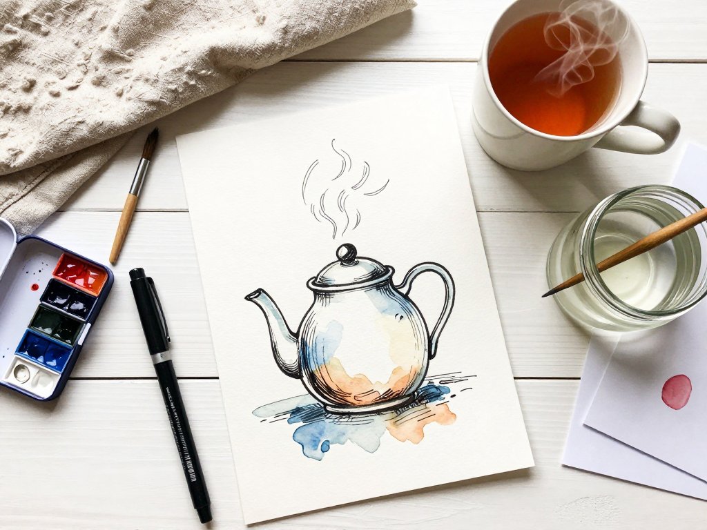 Line and Wash: Ink and Watercolor Sketching Guide