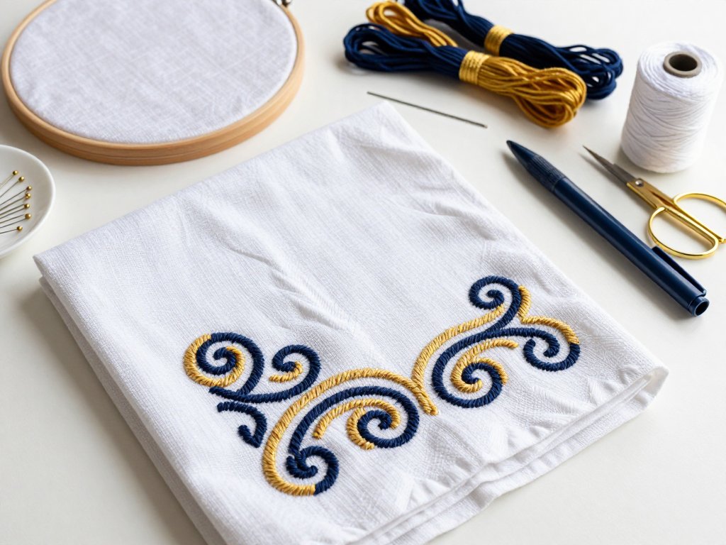 Monogram Embroidery: Personalize Linens by Hand