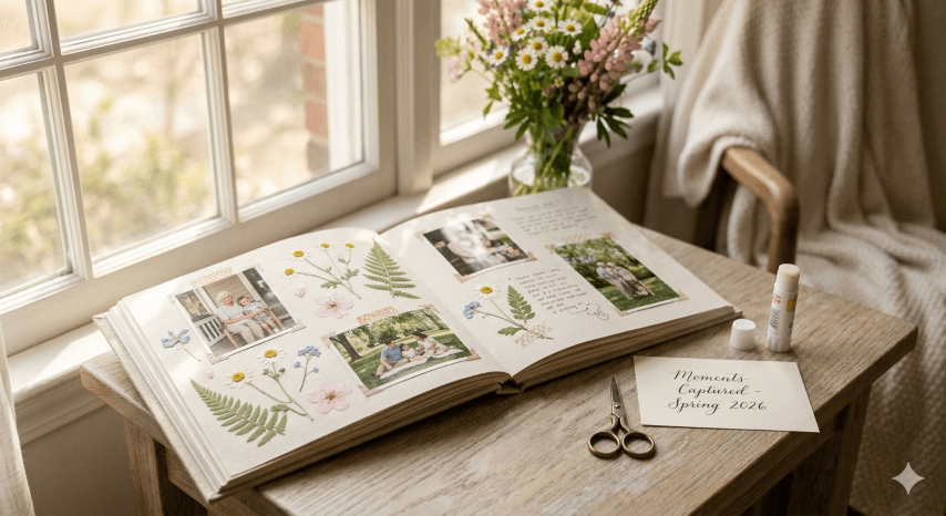 Pressed Petals & Memories: Using Dried Spring Flowers in Scrapbooks