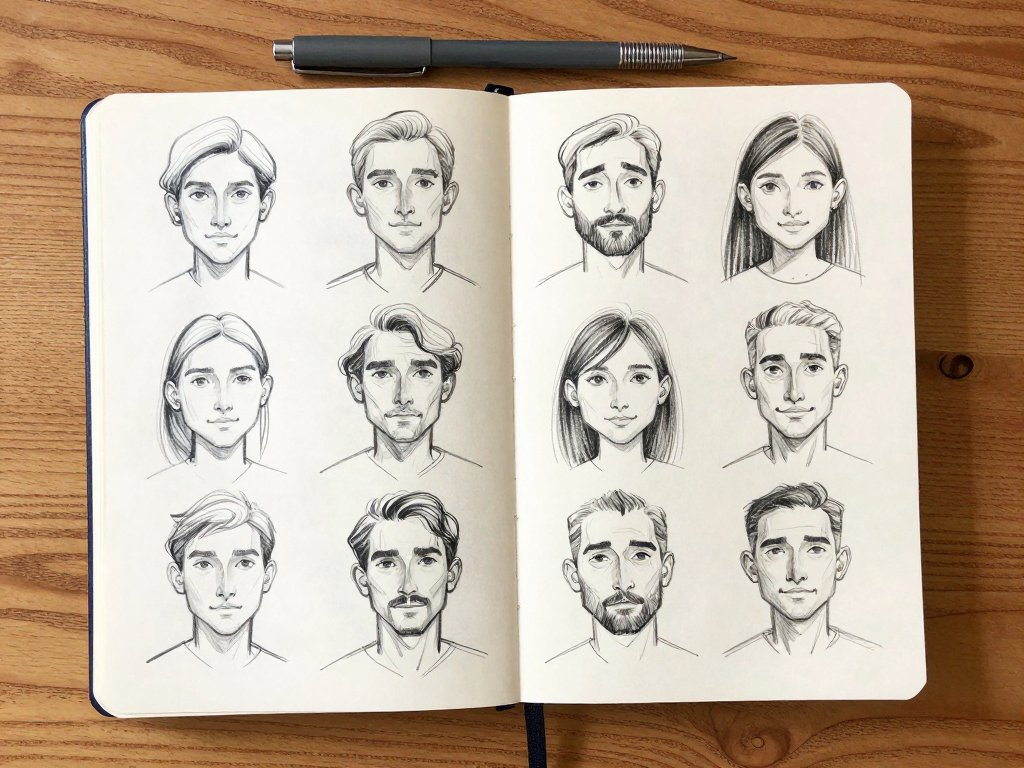 Quick Drawing: 100 Faces in a Week Challenge