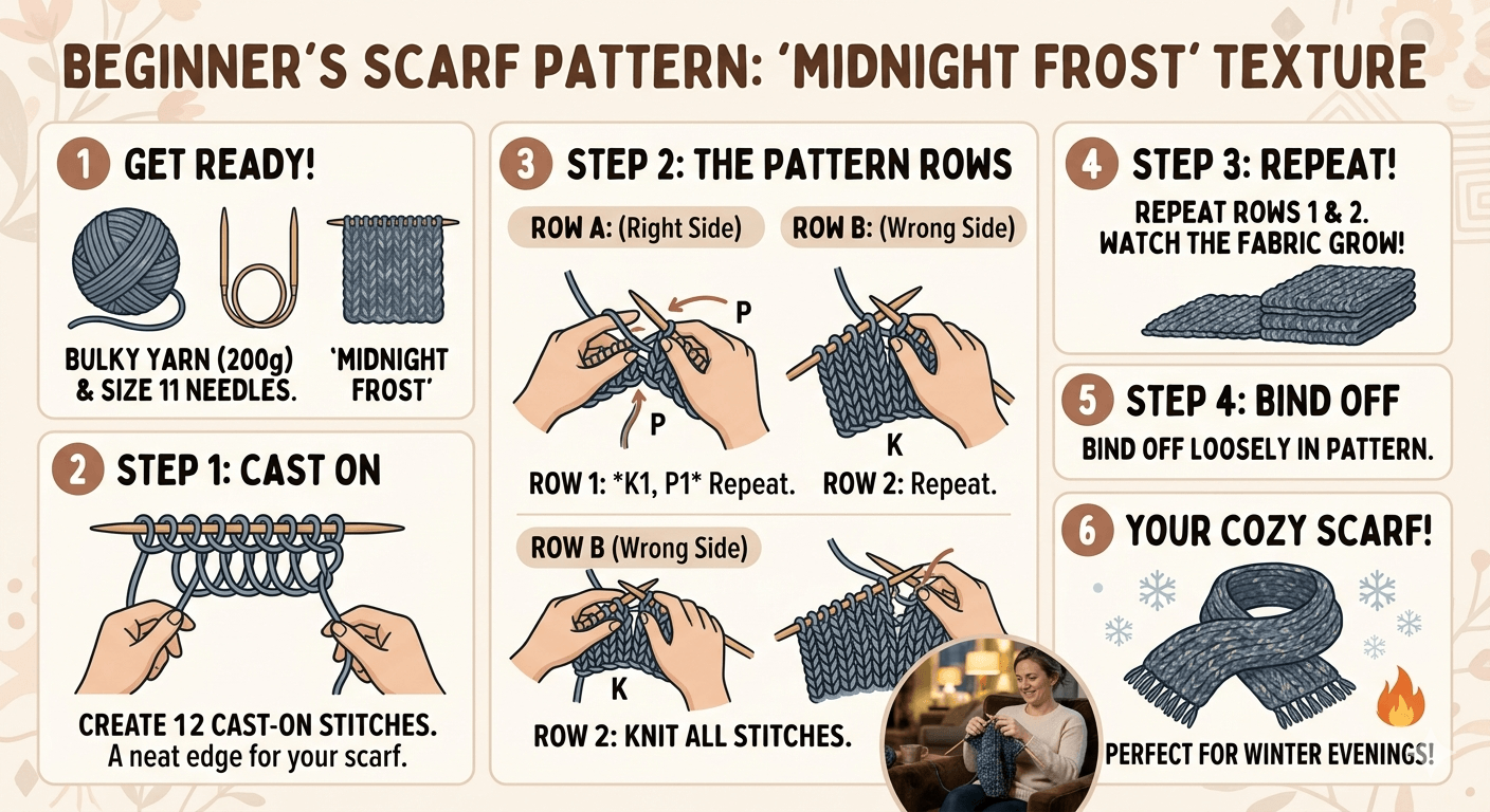 Cozy Knit Scarf Pattern: Perfect for Winter Evenings