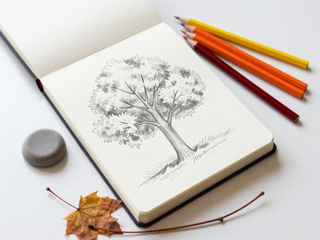 Sketching Trees: Structure and Fall Foliage