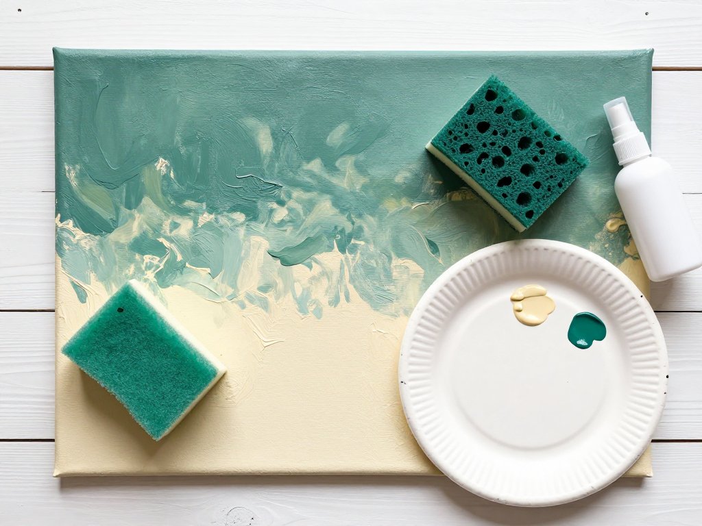 Sponge Painting Texture: Easy Acrylic Backgrounds