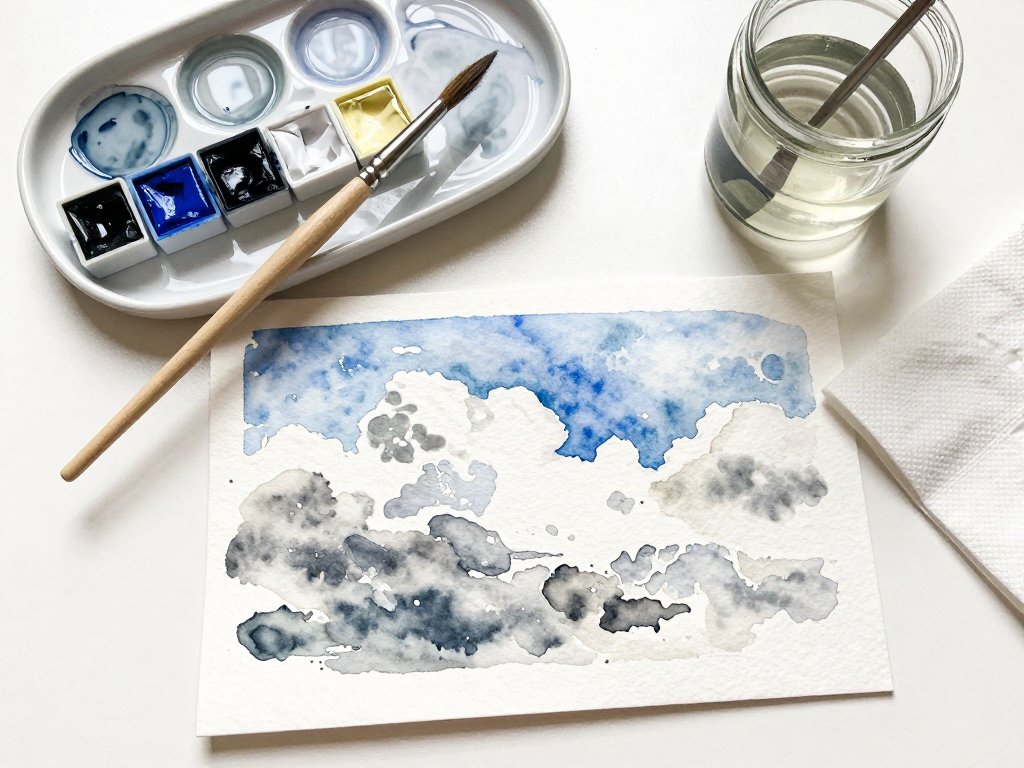 How to Paint a Cloudy Sky in Watercolor: Free Step-by-Step Tutorial
